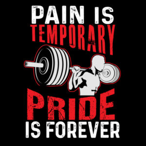 Pain is Temporary - Mens Staple Longsleeve Tee Design