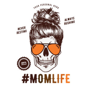 #MomLife - Womens Curve Longsleeve Tee Design