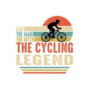 Dad The Cycling Legend - Tea Towel Design