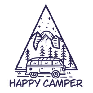 Happy Camper - Mens Staple Longsleeve Tee Design