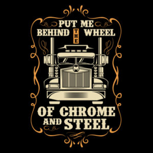 Behind The Wheel - Mens Classic T Shirt Design