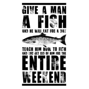 Give A Man A Fish - Mens Supply Hood Design