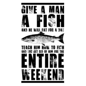 Give A Man A Fish - Cushion cover Design