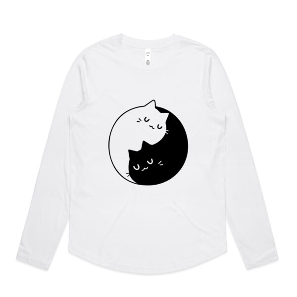 Yin&Yang - Womens Curve Longsleeve Tee Thumbnail