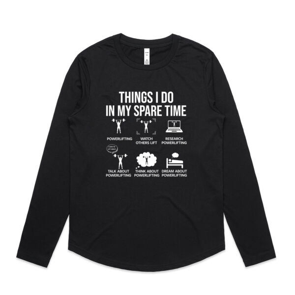 Powerlifting - Womens Curve Longsleeve Tee Thumbnail