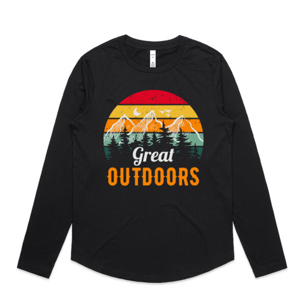 Great Outdoors - Womens Curve Longsleeve Tee Thumbnail