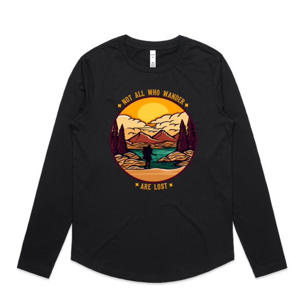 Wander - Womens Curve Longsleeve Tee Thumbnail