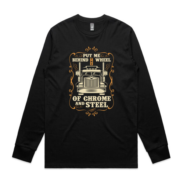 Behind The Wheel - Mens Staple Longsleeve Tee Thumbnail