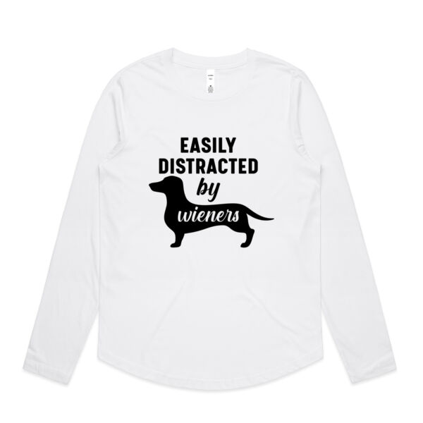 Easily Distracted - Womens Curve Longsleeve Tee Thumbnail