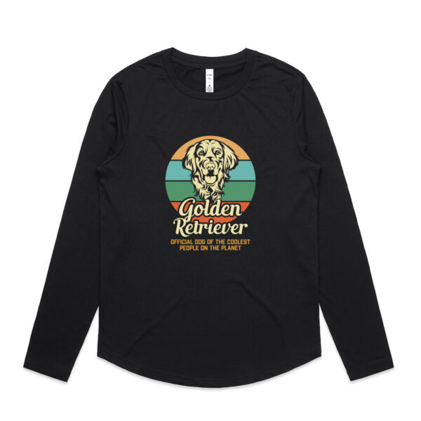 Golden Retriever - Womens Curve Longsleeve Tee Thumbnail