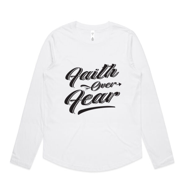 Faith Over Fear - Womens Curve Longsleeve Tee Thumbnail