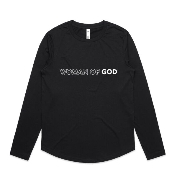 Woman Of God - Womens Curve Longsleeve Tee Thumbnail