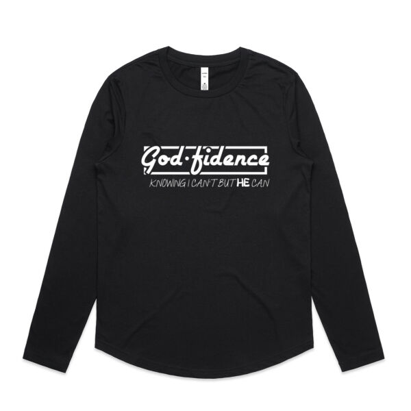 Godfidence - Womens Curve Longsleeve Tee Thumbnail