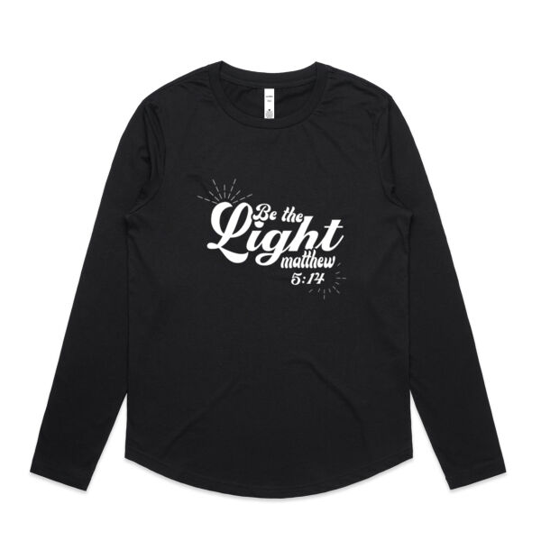 Be The Light - Womens Curve Longsleeve Tee Thumbnail