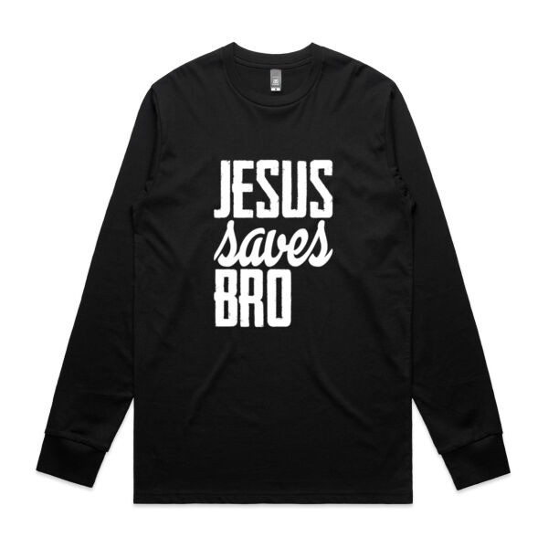 Jesus Saves - Mens Staple Longsleeve Tee Thumbnail