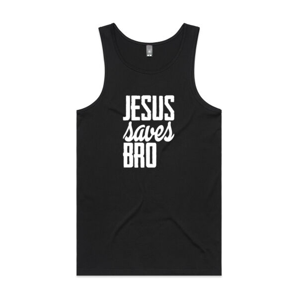 Jesus Saves - Mens Lowdown Singlet Thumbnail