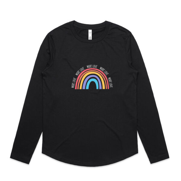 More Love - Womens Curve Longsleeve Tee Thumbnail