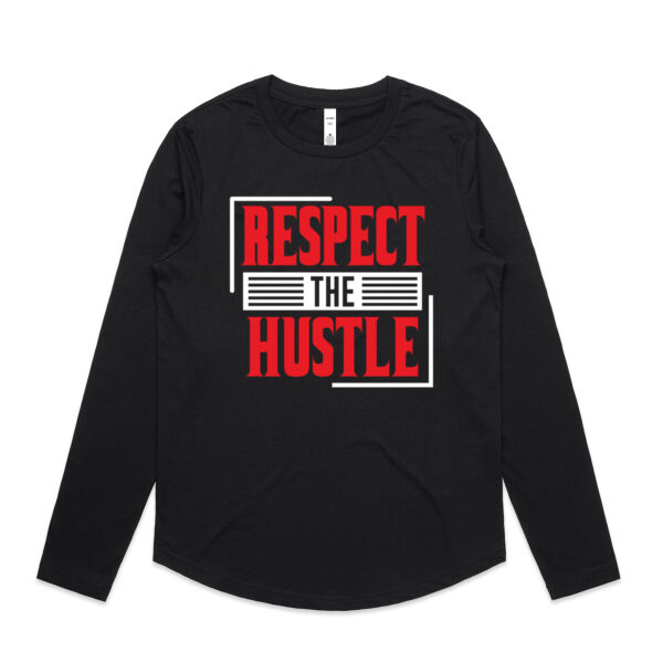 Hustle - Womens Curve Longsleeve Tee Thumbnail