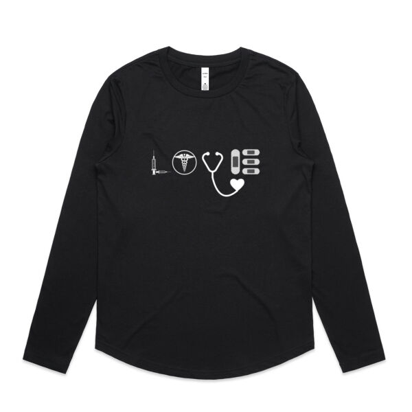 Love - Womens Curve Longsleeve Tee Thumbnail