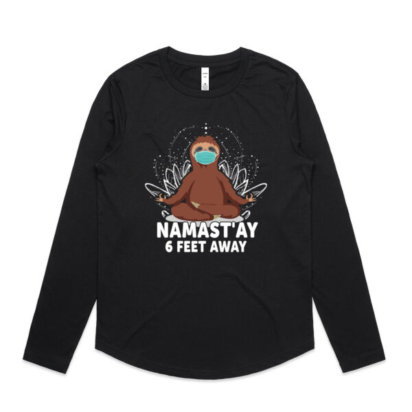 Namast-ay - Womens Curve Longsleeve Tee Thumbnail