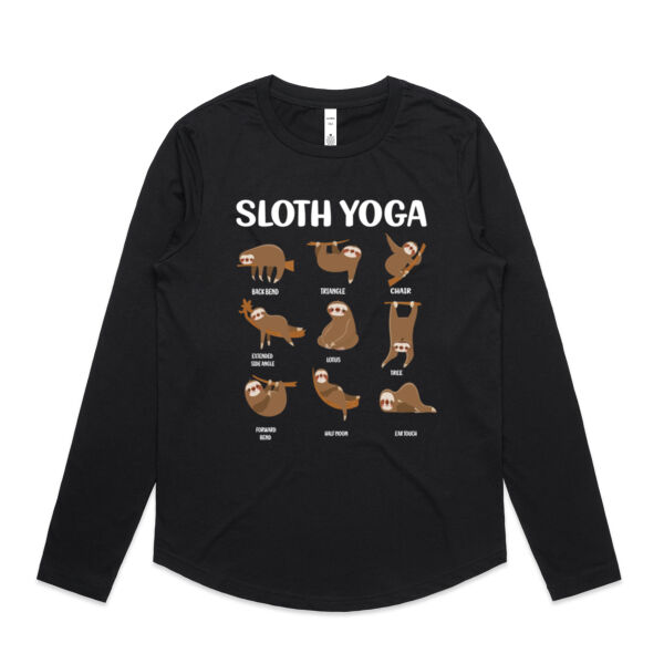 Sloth Yoga - Womens Curve Longsleeve Tee Thumbnail