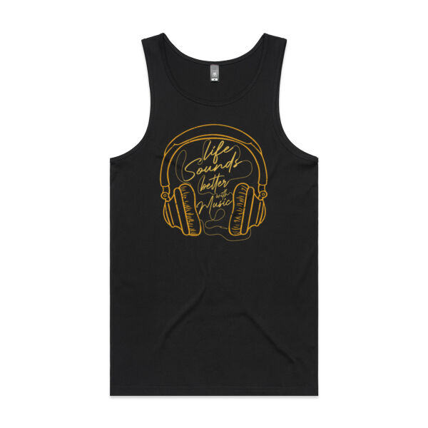 Music - Mens Lowdown Singlet Thumbnail