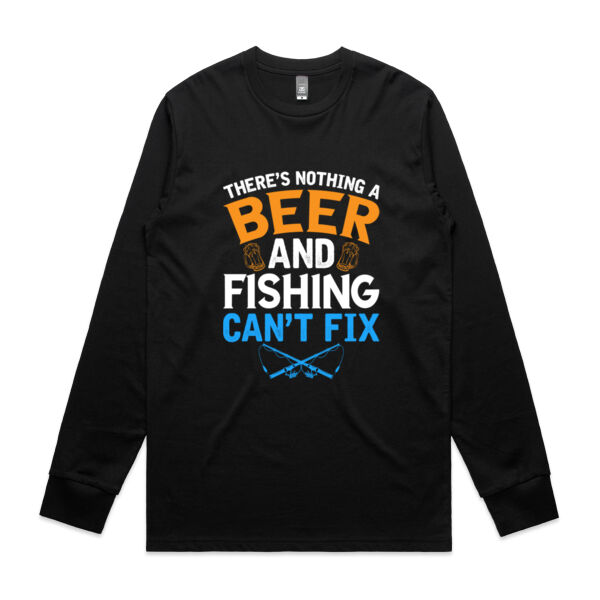 Beer and Fishing - Mens Staple Longsleeve Tee Thumbnail